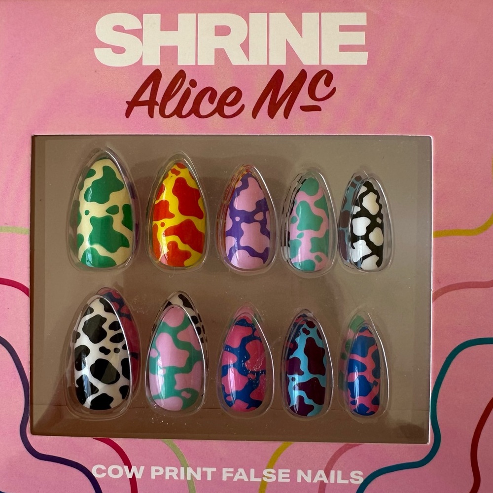 Multicolor Cow Print Press-On Nails